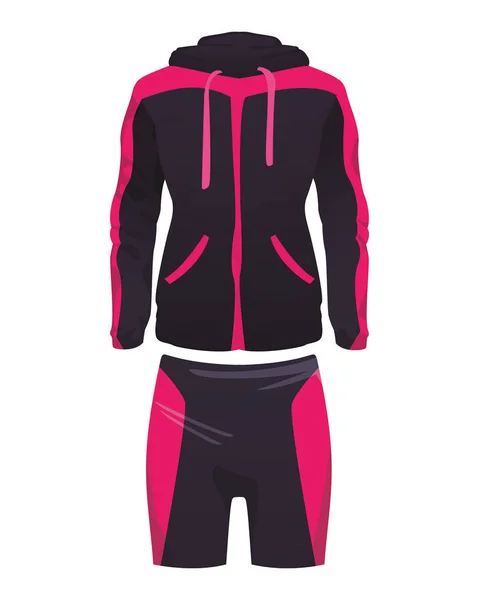 Mujer traje de fitness — Vector de stock