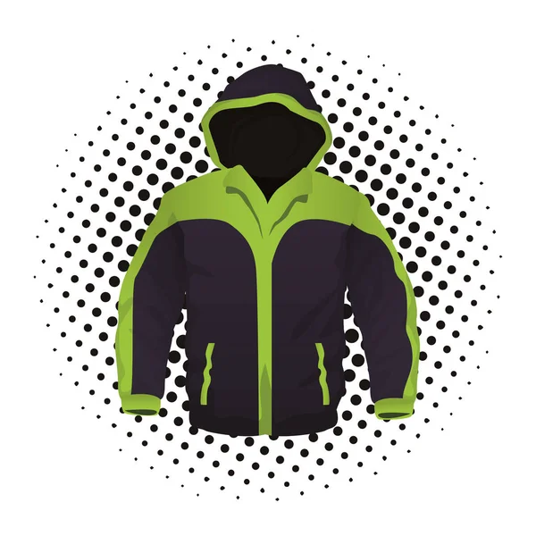 Male fitness sport jacket — Stock Vector