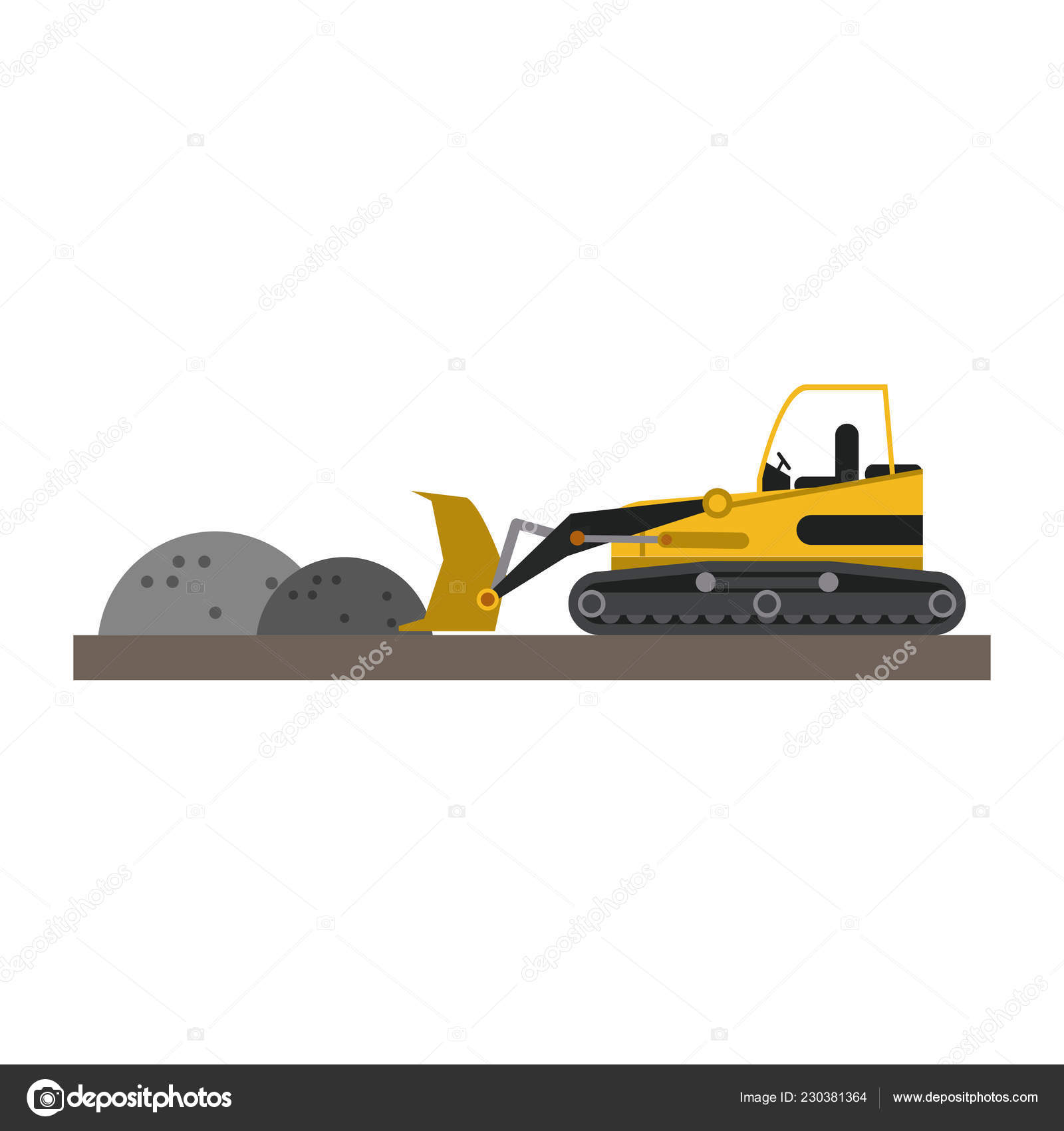 砂利を読み込みバックホウ ストックベクター C Jemastock