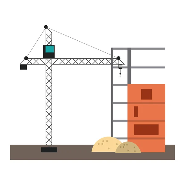 Строительная крановая башня — стоковый вектор