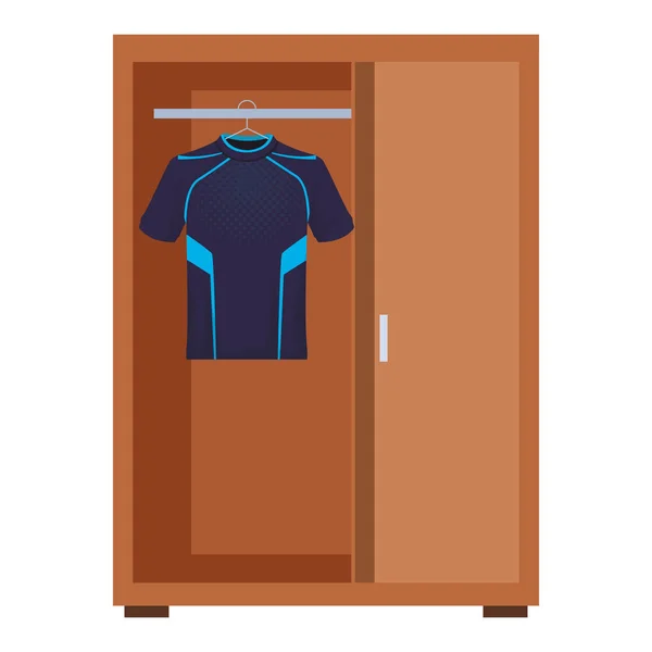 Spor giysileri içinde closeth — Stok Vektör