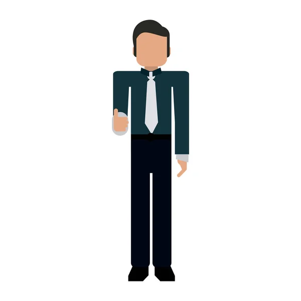 Businessman avatar cartoon — Stock Vector