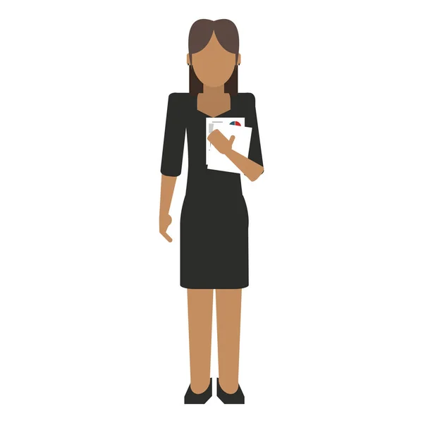 Perfil del avatar mujer de negocios — Vector de stock