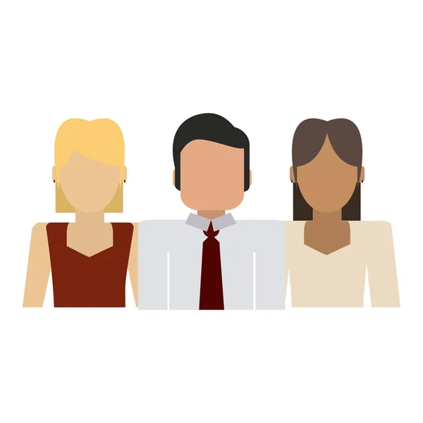 Üzleti csoportmunka avatar — Stock Vector