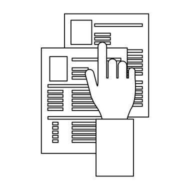 İş ve office öğeleri siyah ve beyaz