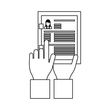 Özgeçmiş ve iş siyah ve beyaz