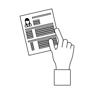 Özgeçmiş ve iş siyah ve beyaz