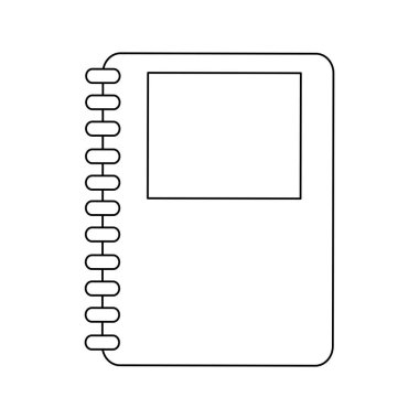 Adres defteri sembol siyah ve beyaz