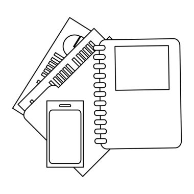 İş ve teknoloji siyah ve beyaz