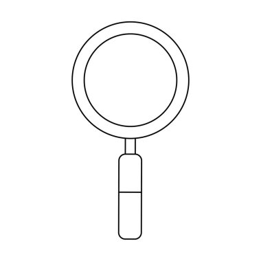 Büyüteç simgesi siyah ve beyaz