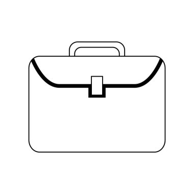 İş evrak çantası sembol siyah ve beyaz