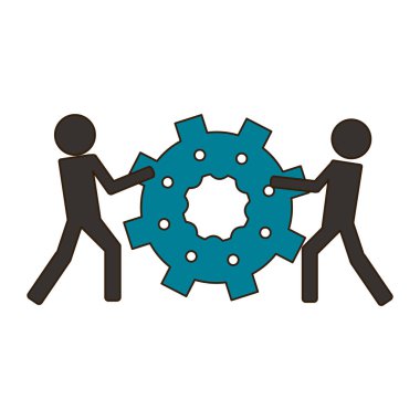 Erkekler çekerek piktogram dişli