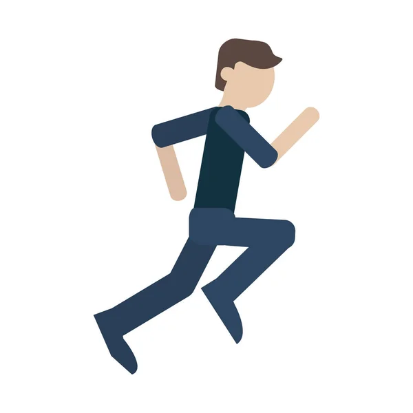 Hombre corriendo avatar — Vector de stock