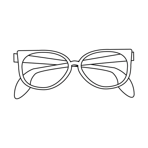Simbol kacamata eksekutif hitam dan putih - Stok Vektor
