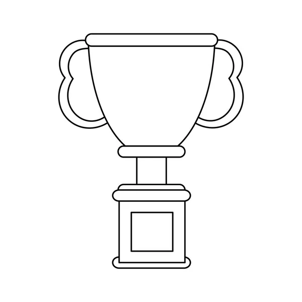 Piala piala kejuaraan hitam dan putih - Stok Vektor