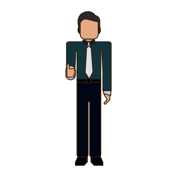 Hombre de negocios avatar dibujos animados — Vector de stock