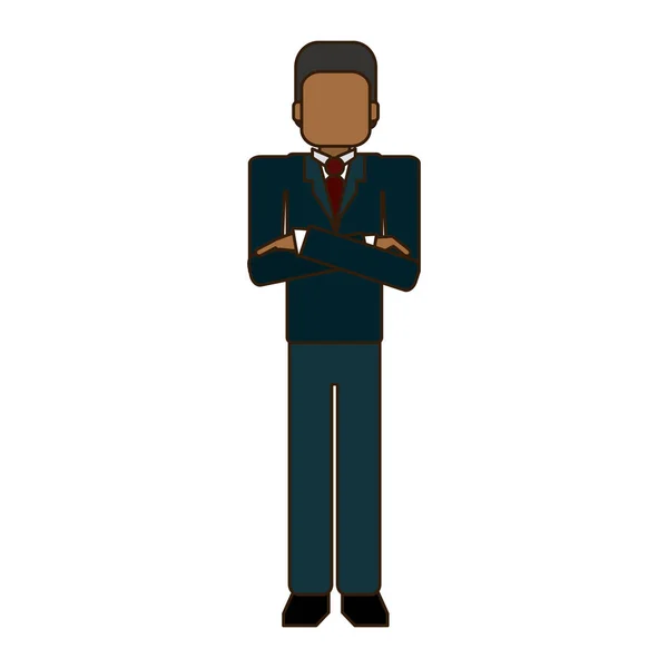 Homme d'affaires avatar dessin animé — Image vectorielle