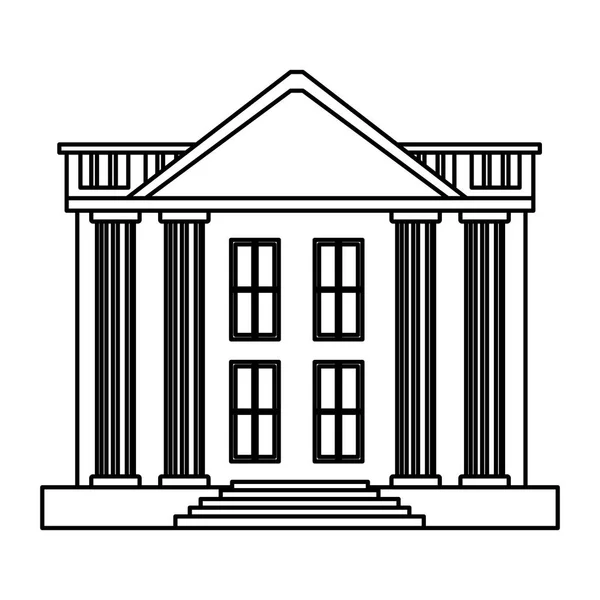 Bank building icon — Stock Vector