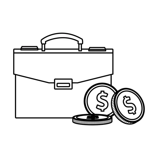 Mallette icône de la finance — Image vectorielle