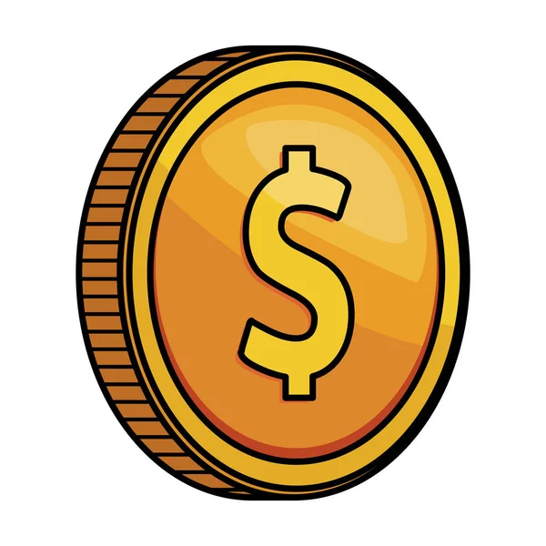 Pictogram van de financiën van de munten — Stockvector