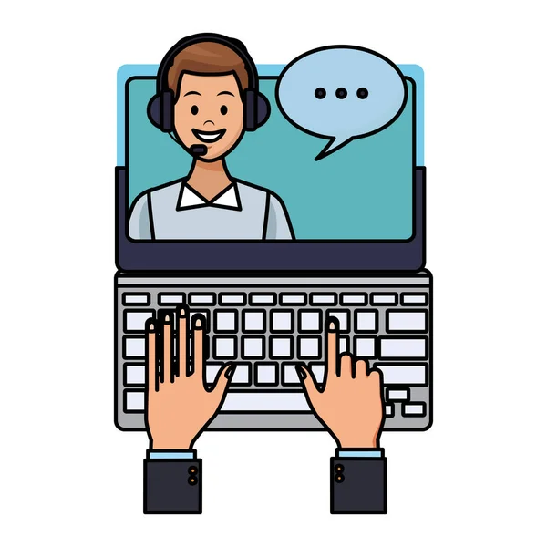 stock vector computer assistance icon