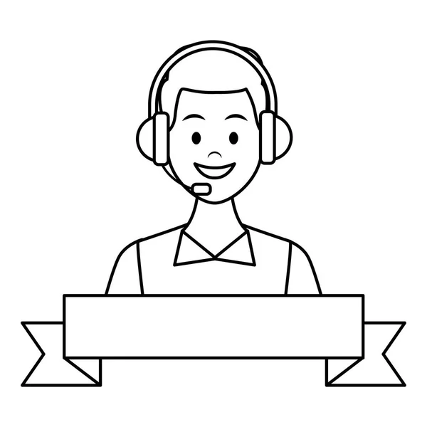 Costumer services assistant — Stock Vector