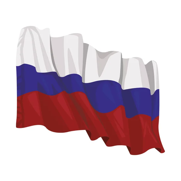 Icono bandera rusa — Vector de stock