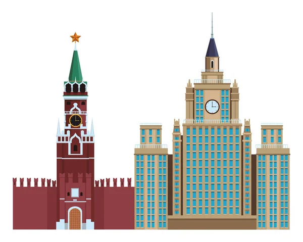Icône tour Spasskaya — Image vectorielle