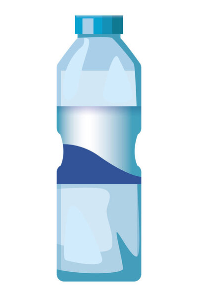 bottle with water in white background vector illustration graphic design