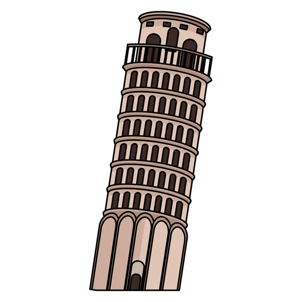 Pisa tower monument — Stockvector