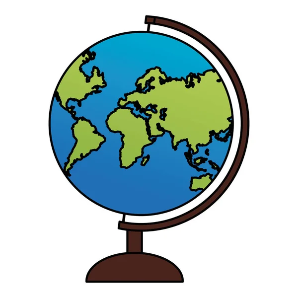 Mapa świata ziemskiego — Wektor stockowy