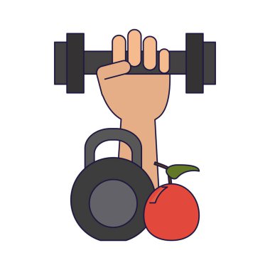 Spor salonu ve fitness öğeleri