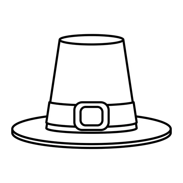 Den díkůvzdání poutník hat — Stockový vektor