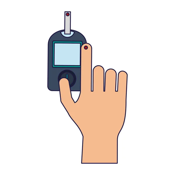 Glukometer-Handtest — Stockvektor