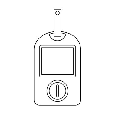 Şeker Ölçüm kan testi siyah ve beyaz