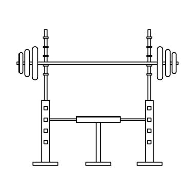 Spor salonu göğüs ağırlık kaldırma siyah ve beyaz