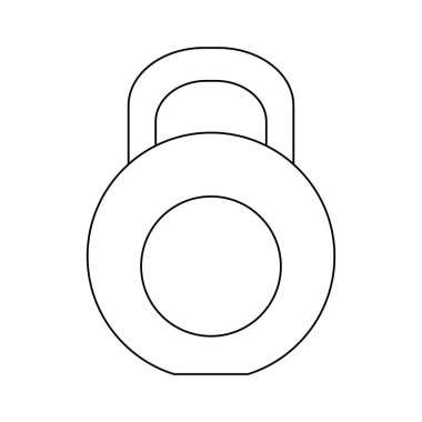 Spor salonu kettlebell ekipman siyah ve beyaz