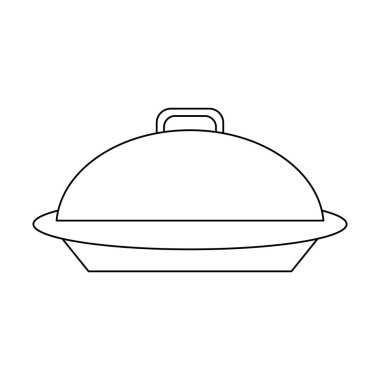 çanak kubbe sembol siyah ve beyaz