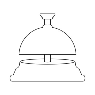Otel bell Servisi siyah ve beyaz
