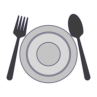 Tabak ve çatal ve kaşık çatal bıçak takımı