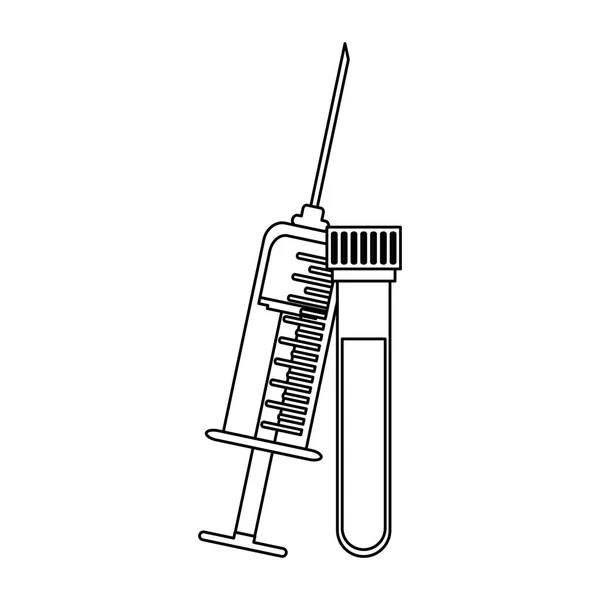 Tubos de sangue preto e branco —  Vetores de Stock