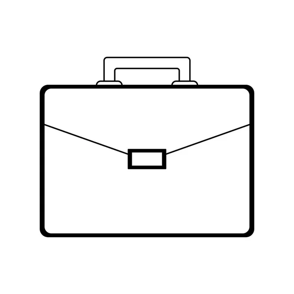 Business briefcase symbool zwart-wit — Stockvector