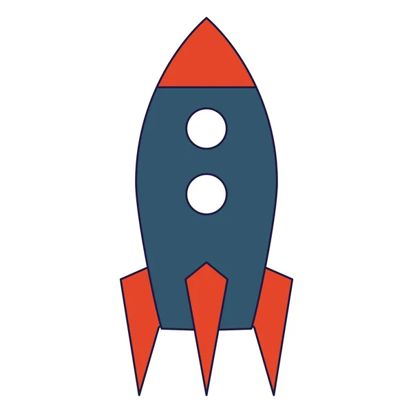 Rocket taking off symbol — Stock Vector