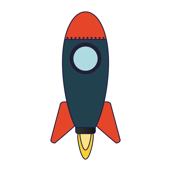 Rocket taking off symbol — Stock Vector