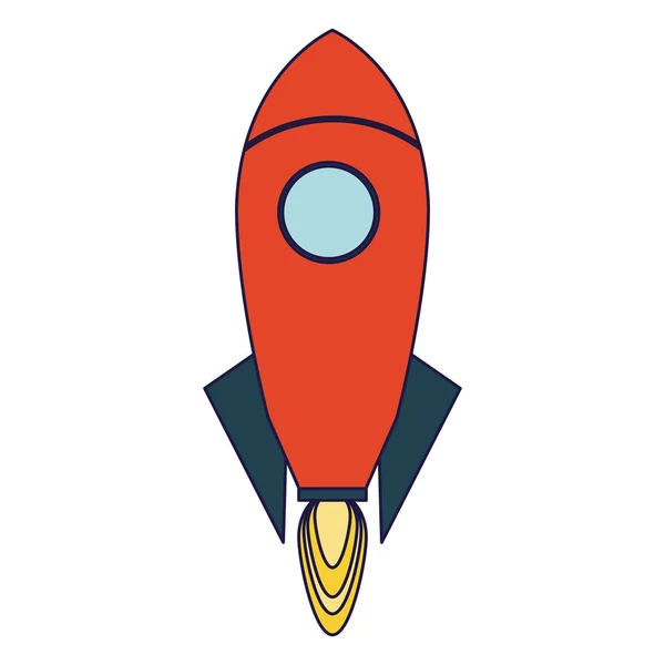 Cohete despegando símbolo — Vector de stock