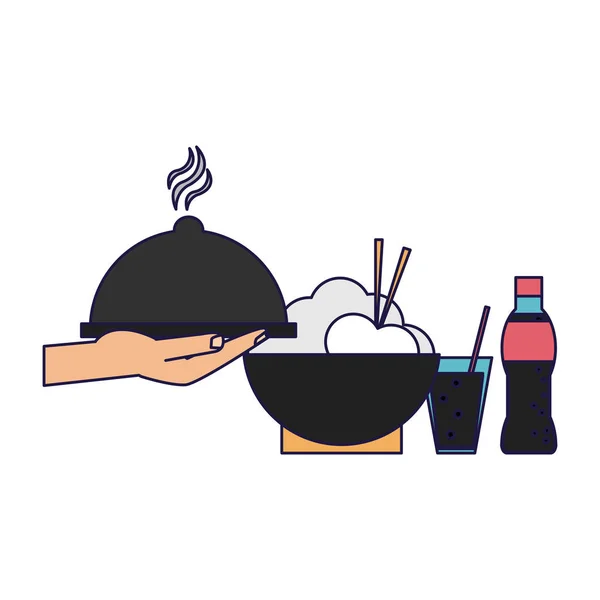 Delicioso concepto de comida — Vector de stock