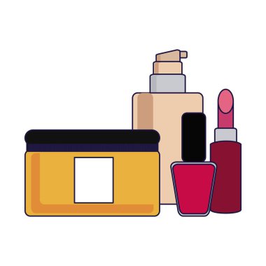 Makyaj moda kavramı mavi çizgileri