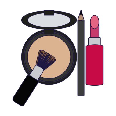 Makyaj moda kavramı mavi çizgileri