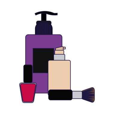 Makyaj moda kavramı mavi çizgileri