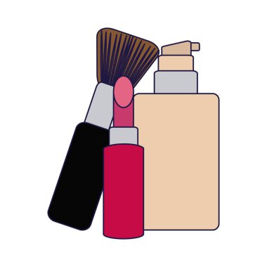 Makyaj moda kavramı mavi çizgileri